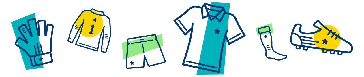 sportkleding doodles
